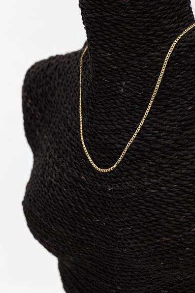 14k Yellow Gold-Hollow Curb Link Chain 2.5mm Necklace 18"