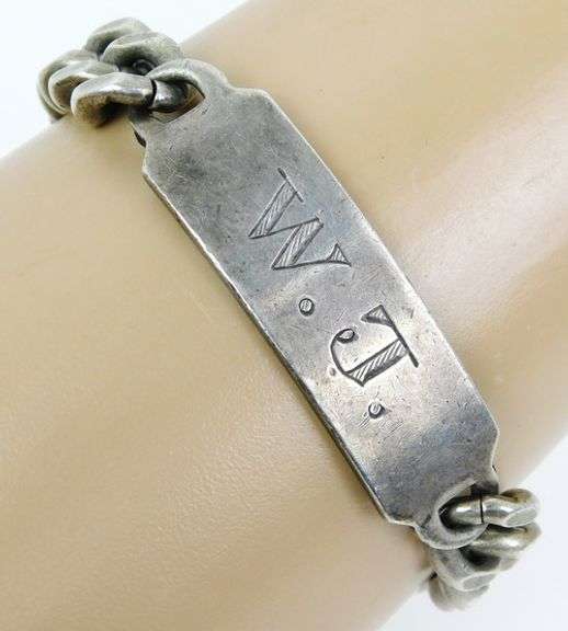 Vintage Men's Heavy Sterling Silver I.D. Bracelet
