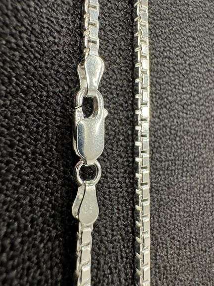 Sterling Silver Box Chain 2.4mm Genuine Solid 925 Italy Classic New Necklace 24"