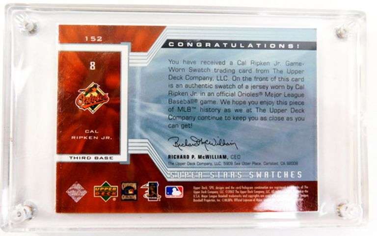 Cal Ripken, Jr. Super Star Swatches Baseball Card