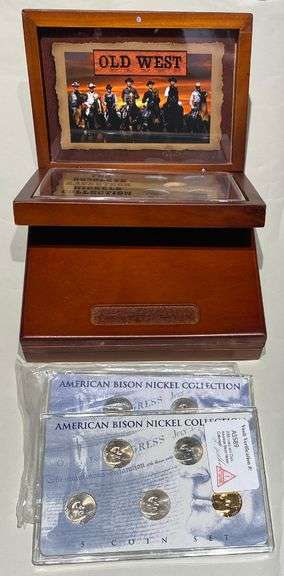 2 Obsolete Rackateer Nickel & 2 2005 American Bison Nickel Collections
