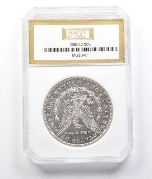 AU50 1884-S Morgan Silver Dollar PCI