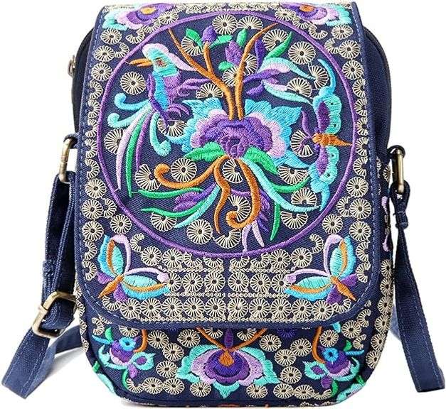 Bohemian Embroidered Mini Travel Bag
