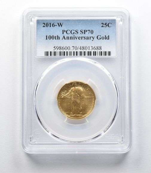 SP70 2016-W Standing Liberty Gold Quarter 100th Anniversary PCGS