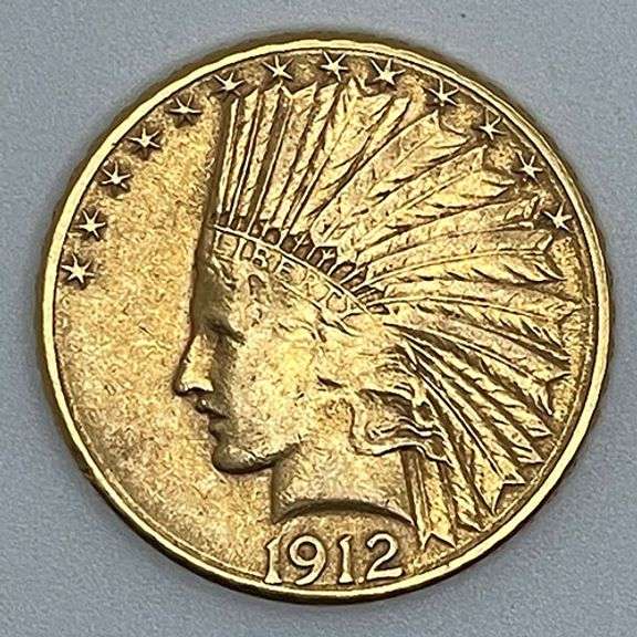Gold Indian Ten Dollar 1912 Coin