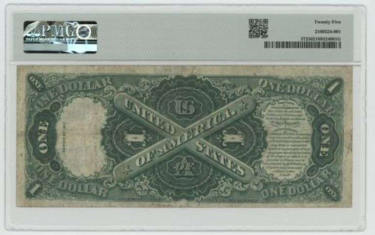 Nice 1917 Series Large Size $1 Legal Tender Note. PMG VF25 (Fr-37)