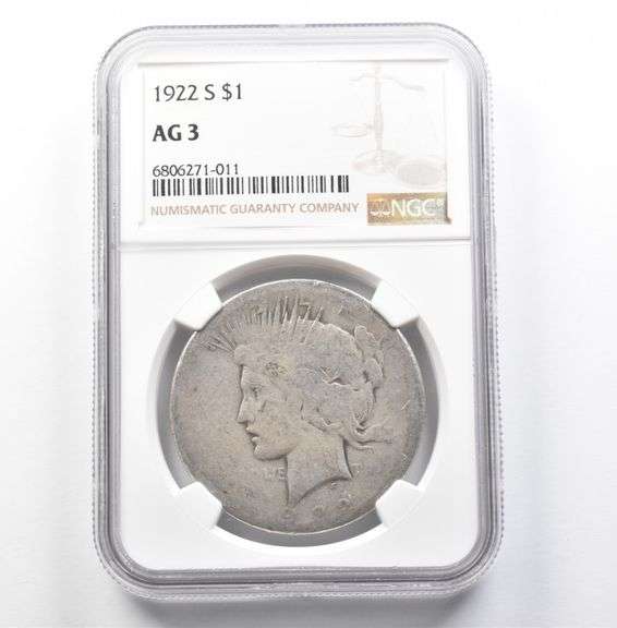 1922-S Peace Silver Dollar AG3 NGC Lowball