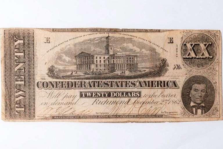 $20 Dec 2 1862 Confederate States Note