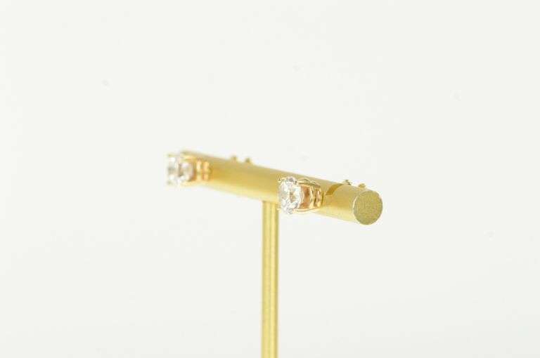 14K Yellow Gold 1.75 Ctw Diamond Solitaire Classic Stud Earrings