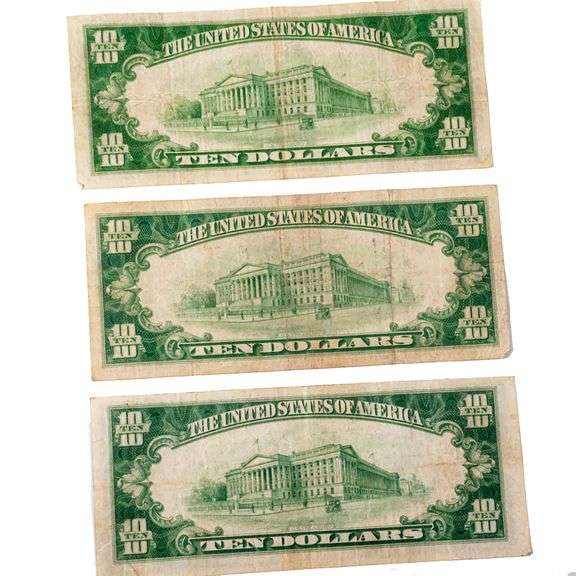 3 1928 B $10 Gold Redeemable FR Notes