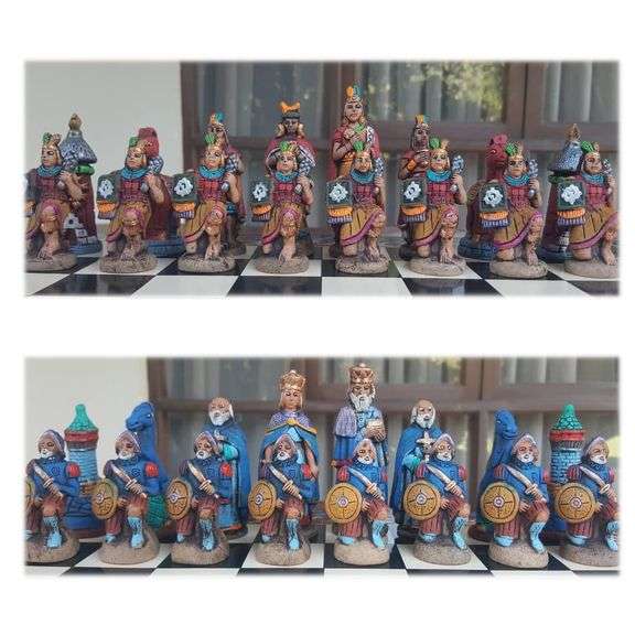 Limited Edition Hand Carved and Painted Chess