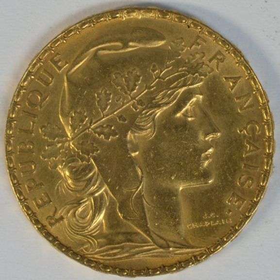 Super choice BU 1912 France 20 Francs Gold 'Rooster'