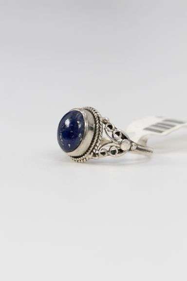 Sterling Silver Natural Gemstone Ring Size 7