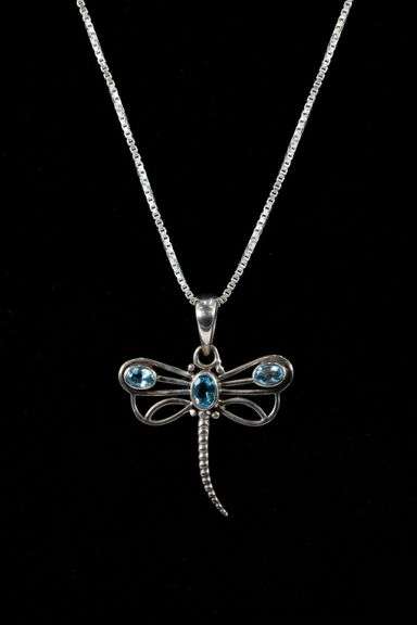 Sterling Silver Blue Topaz Pendant
