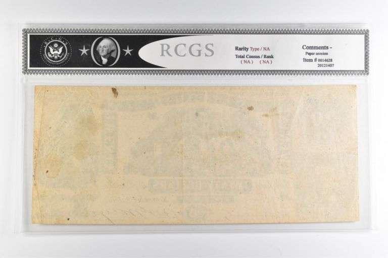 RCGS VF 20 $20 1861 Confederate States Of America Note