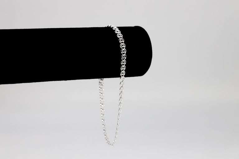 Sterling Silver Italian Love Heart Chain 4.8mm Solid 925 Italy Infinity Promise Bracelet Anklet 9"