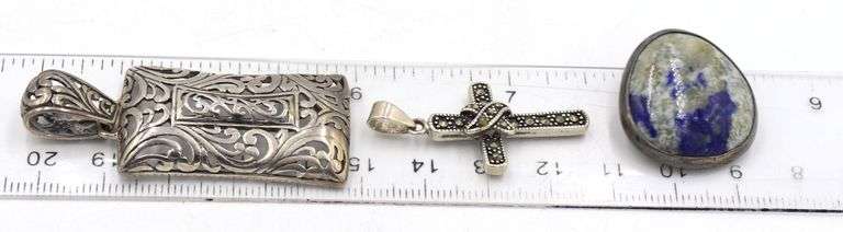 Group lot of Vintage 925 sterling silver misc jewelry