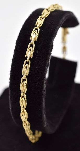 Blissful 14K Yellow Gold Fancy Link Bracelet