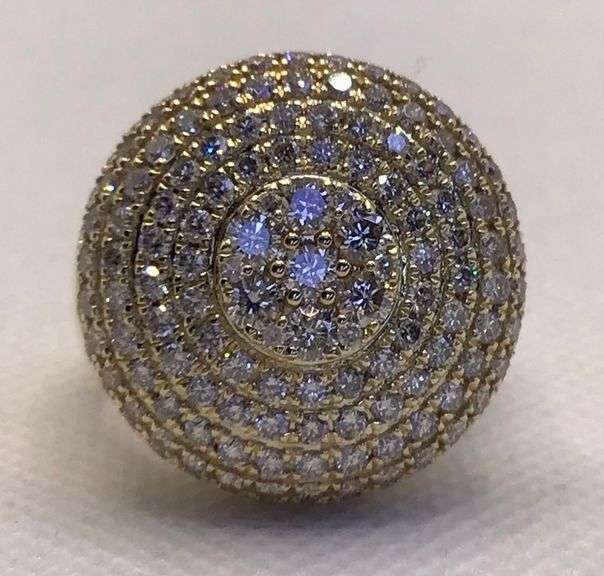 STUNNING 14K YELLOW GOLD MEN’S DIAMOND RING