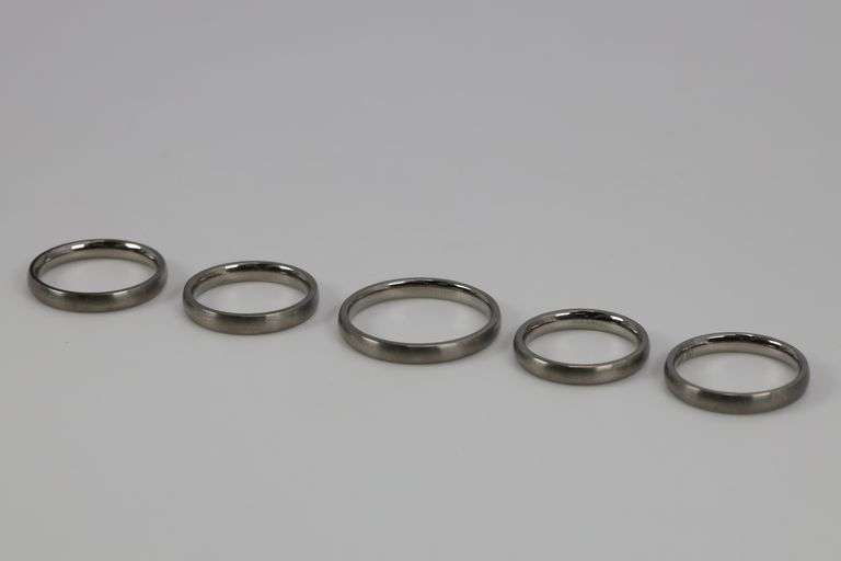 Lot of 16 Titanium Rings Brushed Finish Various Sizes 3mm Bands