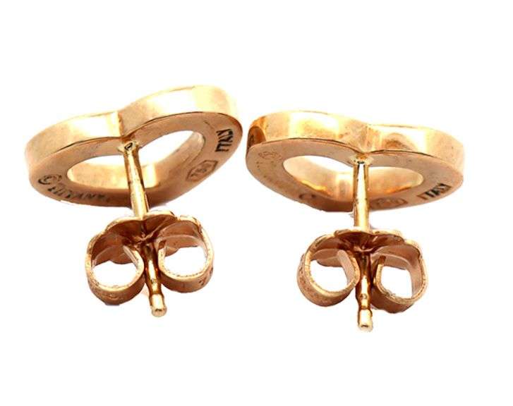 Vintage Tiffany & Co. Open Heart Stud Earrings in 18K