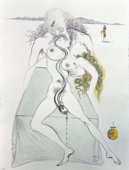 Highly Collectible Salvador Dali Original Etching From 'Casanova' Suite