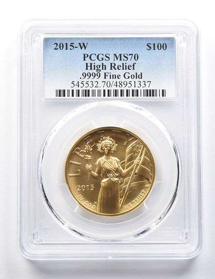 2015-W $100 American Gold Liberty High Relief 1 Oz Gold MS70 PCGS