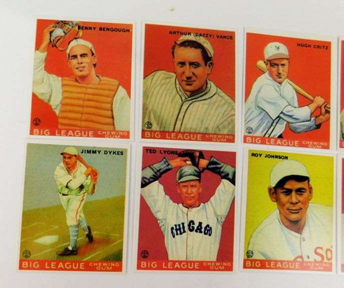10 - 1933 Goudey Gum Reprint Baseball Cards