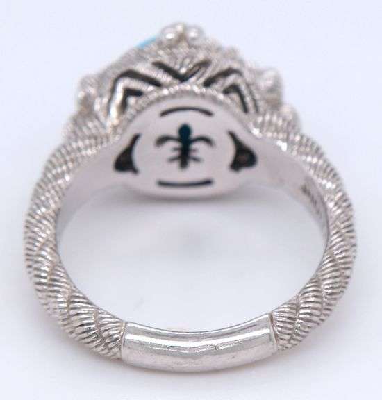 925 Sterling silver Judith Ripka turquoise ring