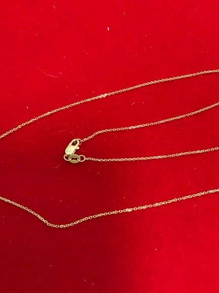 BRAND NEW 14K YELLOW GOLD CHAIN WITH DIAMOND PENDANT