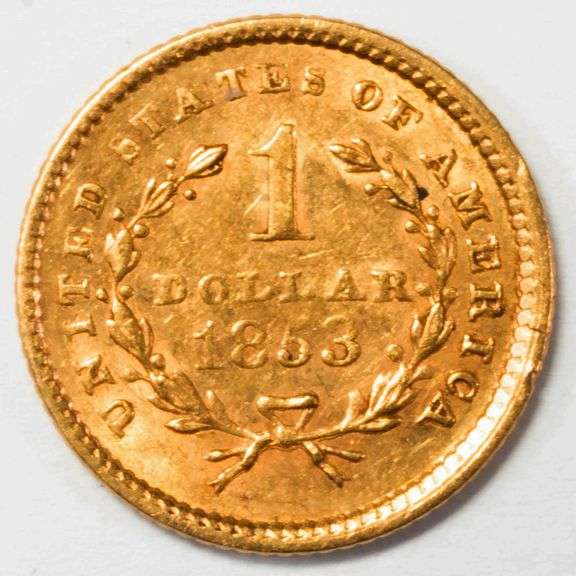 1853 $1 Type 1 US Gold Dollar
