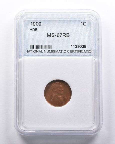 MS67 RB 1909 VDB Lincoln Wheat Cent NNC