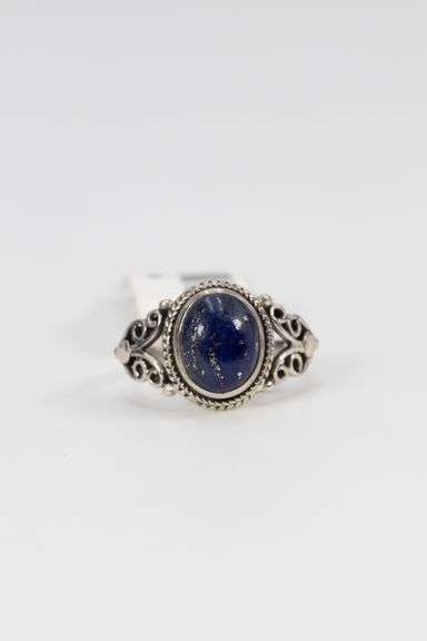 Sterling Silver Natural Gemstone Ring Size 7