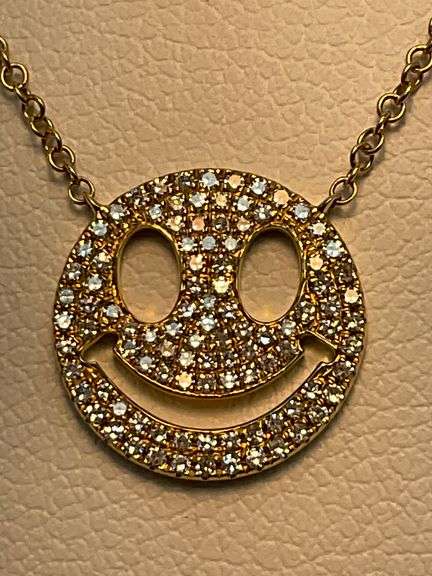 BRAND NEW 14K YELLOW GOLD DIAMOND NECKLACE