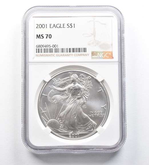 MS70 2001 American Silver Eagle NGC
