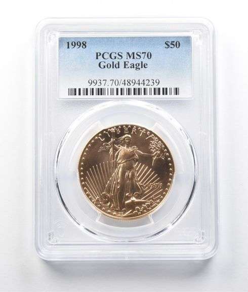 1998 $50 American Gold Eagle 1 Oz Gold MS70 PCGS