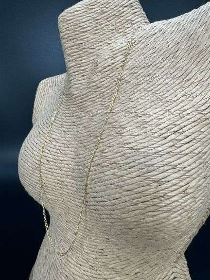 14k Yellow Gold Solid Figaro Link Chain 1.9mm Necklace 20"