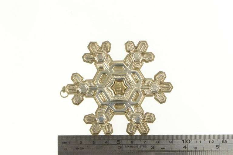 Sterling Silver 1988 Gorham Snow Flake Christmas Ornament