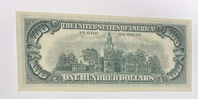 Choice Near Unc 1966 $100 Red Seal US Note