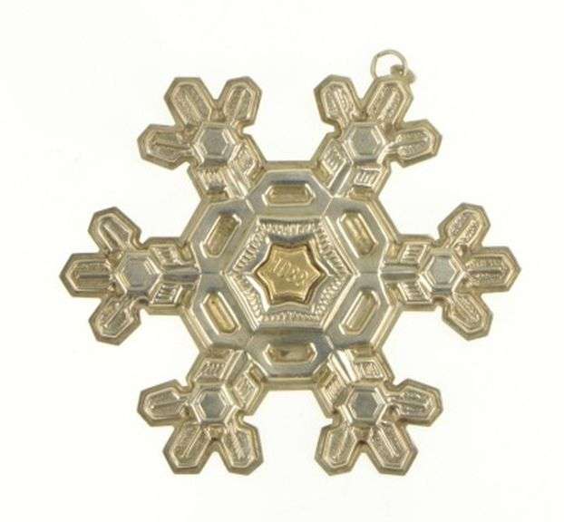 Sterling Silver 1988 Gorham Snow Flake Christmas Ornament