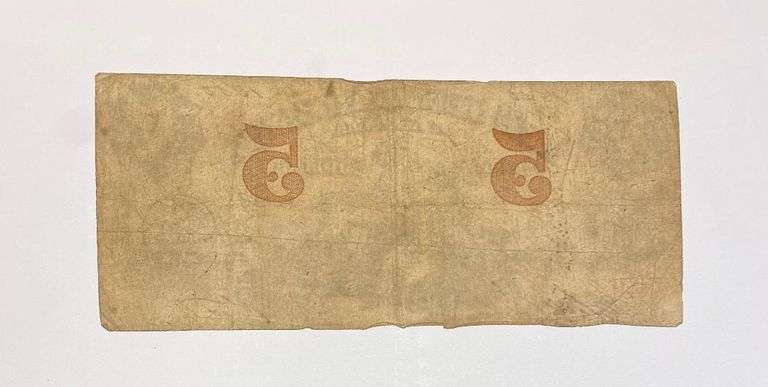 $5 Central Bank of Alabama Montgomery 1850 s Note