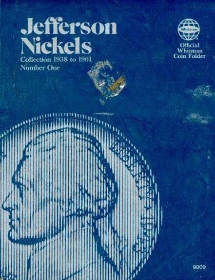 Album of 65 Jefferson Nickels 1938-1961-D w/War Nickels
