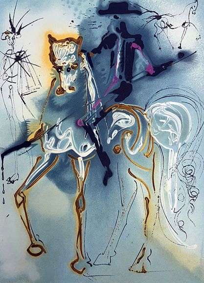 Highly Collectible and Rare Salvador Dali Original Llithograph from 'Les Chevaux de Dali' Suite