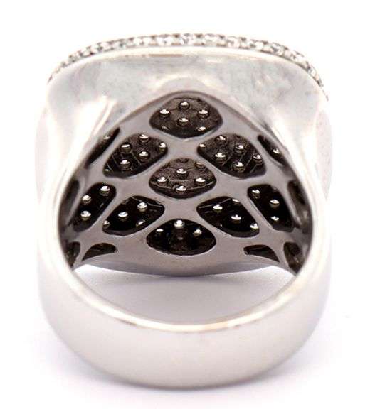 2.00ctw Pave Diamond Cushion Shaped Cocktail Ring in 14K