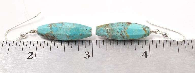 Fantastic Sterling Silver Turquoise Gemstone Earrings