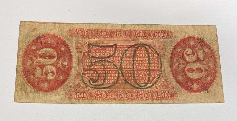 50 Cent Third Issue F E Skinner Fractional Note