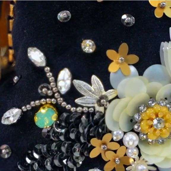 Vintage Handmade Beaded Embroidery Purse