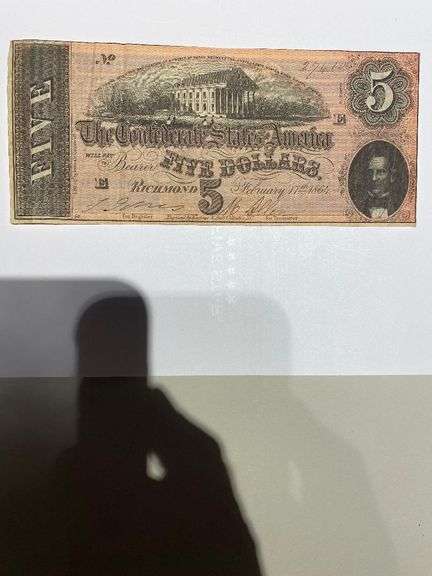 Rich $5 1864 CSA Note