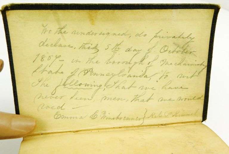 1850's Mrs. Heman's Poems Miniature Antique Book
