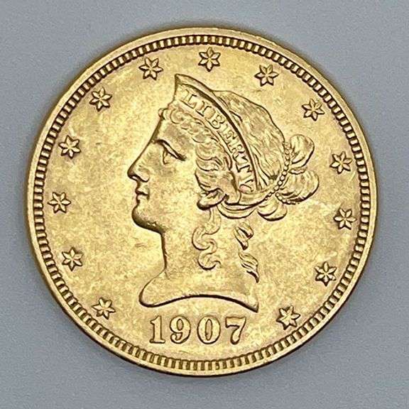 Ten Dollar Gold 1907 Liberty Coin